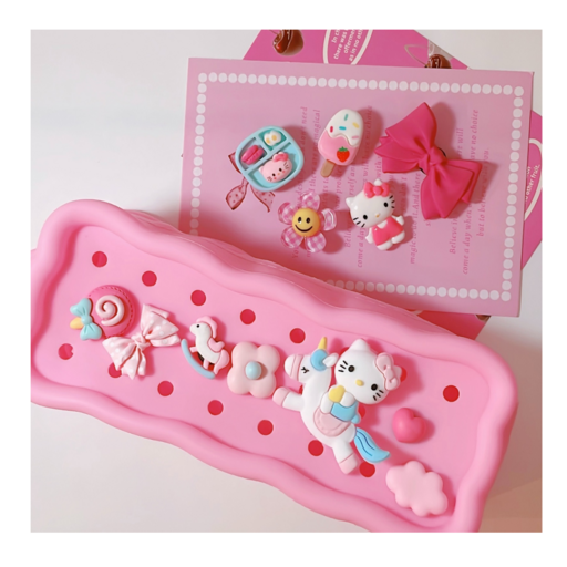 Giutt Kaerikteo Pacheu Silrikon Pil Whole Pauchi Kkumigi Sinbal Kkumigi Set , 1 Pack , Pink (캐릭터 파츠 실리콘 필 파우치 꾸미기 신발)