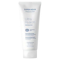 Missha Supeo Aqua Ultra Hialron Cleansing Cream , 200 ml, 1 Pack (미샤 수퍼 아쿠아 울트라 히알론 클렌징 크림, 200ml, 1개)