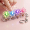 Haemilttingseu Kibodeu Ttalkkak led Kikaep Kiring , 1 Pack , Clear White (해밀띵스 키보드 딸깍 키캡 키링)