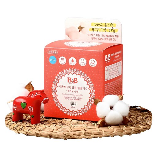 Bi & Bi Infant Gugangcheonggyeol Myeolgyuntisyu 30 Sheets , 60 g, 1 Pack (비 구강청결 멸균티슈)