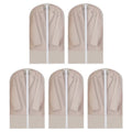 Deojaka Jipeohyeong Bangseup Bangsu Otkeobeo Tumyeong , 5 Pack , 1 Pack (더자카 지퍼형 방습 방수 옷커버 투명, 5개, 1개입)