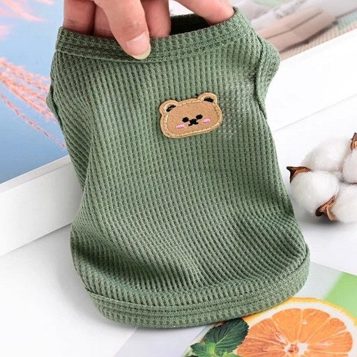 Kokoseutyudio Ban Ryo Dongmul Koko Indi Beeo Nasi , Kaki , 1 Pack (코코스튜디오 반 동물 코코 인디 베어 나시 카키)