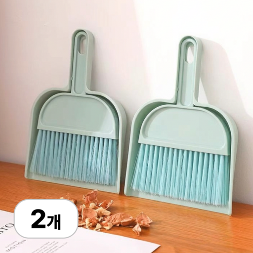 Meolri Mini Bitjaru Sseurebatgi Set , Mint , 2 Pack (멀리 빗자루 쓰레받기)