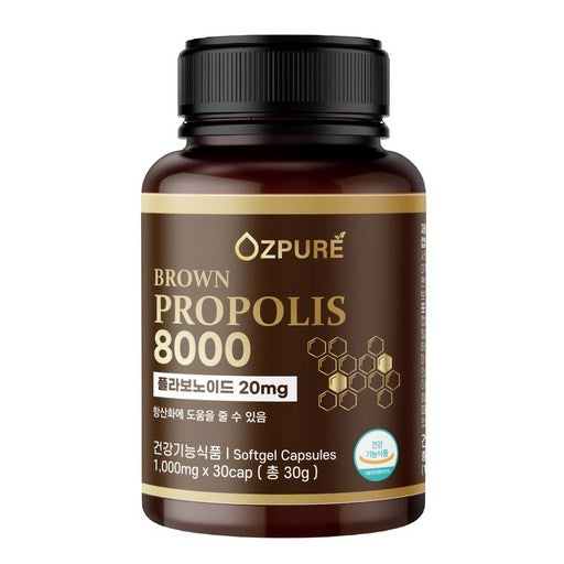 Ojeupyueo Australia Beuraun Propolis 8000, 1 Pack , 30 Jeong (오즈퓨어 브라운 정)