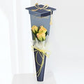 Sijeongwon Johwa Haksamo Joleop Chukha Rose Kkotdabal , Yellow , 1 Pack (도시정원 조화 학사모 졸업 축하 장미 꽃다발, 옐로우, 1개)