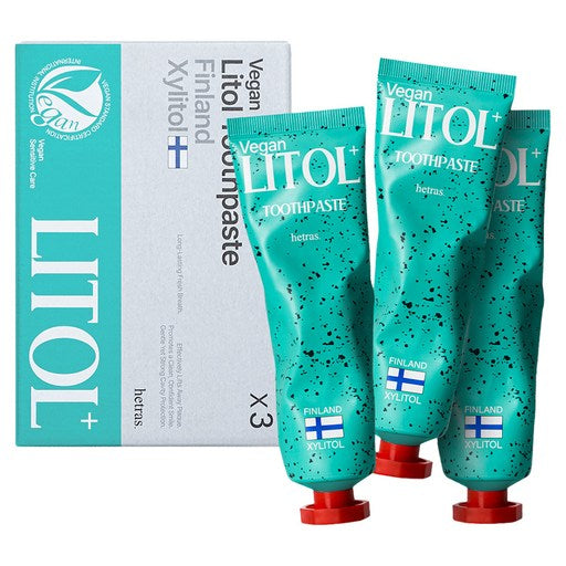 Heteuraseu Gobulso Guchwi Care Vegan Chiyak Ice Mint Scent , 3 Pack , 110 g (헤트라스 고불소 구취 치약)