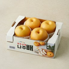 Dabok Sweetness Seonbyeol Naju Pear , 1 Pack , 3 kg(4~6 Pack ) (다복 당도선별 나주배, 1개, 3kg(4~6입))