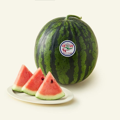 Ugok Green Watermelon , 4 kg Sang , 1 Pack (프리미엄 우곡 그린 수박, 4kg 이상, 1개)