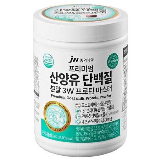 JW Jungoejeyak Sanyangyu Protein Bunmal 3 W Peutin Maseuteo , 280 g, 1 Pack (중외제약 산양유 분말 프틴 마스터)