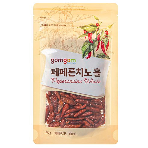 Gomgom Peperonchino Hol , 25 g, 1 Pack (곰곰 페페론치노 홀, 25g, 1개)