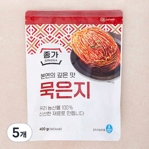 Jongga Mukeunji , 400 g, 5 Pack (묵은지)