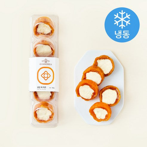 Persimmon Koria Got Persimmon Ssok Cheese 5 Pack ( Frozen ), 160 g, 1 Pack (감코리아 곶감 쏙 치즈 5입 (냉동), 160g, 1개)
