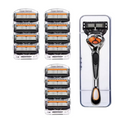 Bibeuraendeu Dieosenseu Sinhyeong Gillette Peugeulradeu Pyujeon Pawo Hohwan 5 Jung Noodles Nal + Noodles Gi 1 Pack , 1 Set , 12 Pack (비브랜드 디어센스 신형 프글라드 퓨전 파워 호환 중 날 기)