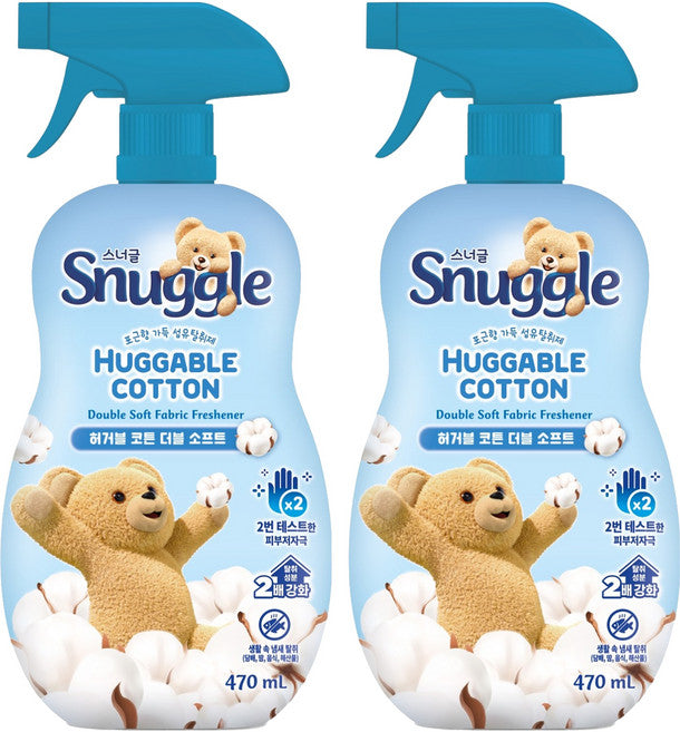 Seuneogeul Heogeobeul Cotton Deobeul Soft Seomyutalchwije Bonpum , 470 ml, 2 Pack (스너글 허거블 더블 섬유탈취제 본품)