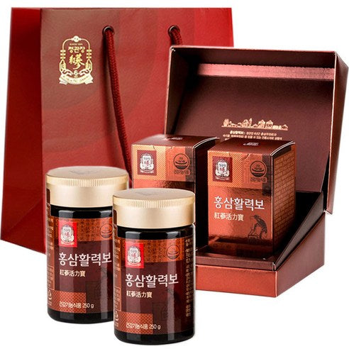 KGC Red Ginseng Hwalryeokbo + Syopingbaek , 500 g, 1 Set (정관장 홍삼활력보 + 쇼핑백, 500g, 1세트)