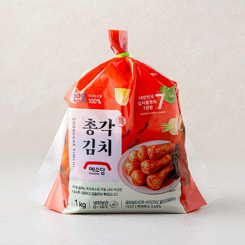 Yesodam Teuk Chonggak Kimchi , 1 kg, 1 Pack (예소담 특 총각김치, 1kg, 1개)