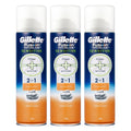Gillette Pyujeon Peugeulradeu Senseotibeu 2 in 1 Aektibeu Seu Packets Cheu Swebing Foam , 3 Pack , 245 g (퓨전 프글라드 센서티브 액티브 스 츠 쉐빙)