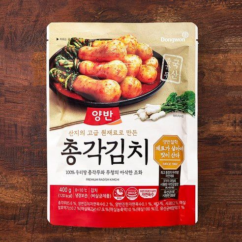 Yangban Chonggak Kimchi , 400 g, 1 Pack (양반 총각김치, 400g, 1개)