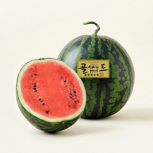Heukmi 11 brix Watermelon , 5 kg Sang , 1 Pack (원두막 수박 골드)