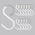 Comet Dayong Gojeonghyeong S Ja Gori , White + Geure , 12 Pack (코멧 다용도 고정형 S자 고리, 화이트+그레이, 12개)