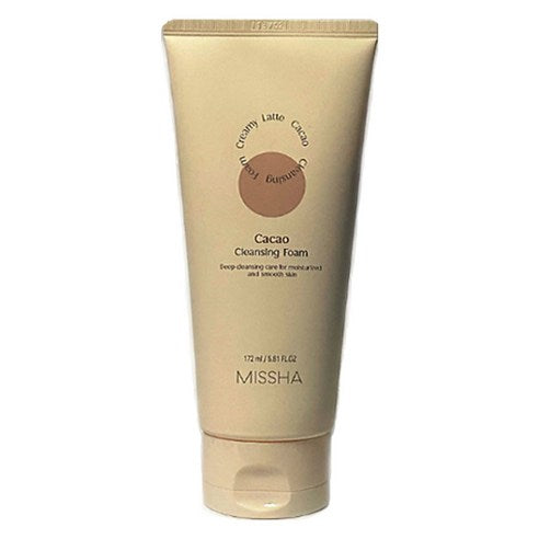 Missha Keurimi Ratte Cleansing Foam Kakao , 172 ml, 1 Pack (미샤 크리미 라떼 클렌징 폼 카카오, 172ml, 1개)