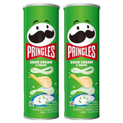 Peuringgeulseu Sawo Cream & Eonieon , 110 g, 2 Pack (프링글스 사워 어니언)