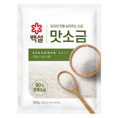 CJ Baekseol Flavor Sogeum , 500 g, 1 Pack (CJ 백설 맛소금, 500g, 1개)