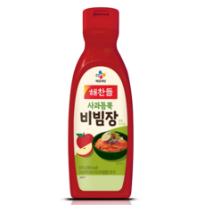 Haechandle Apple Deumppuk Bibim Sheets , 470 g, 1 Pack (해찬들 사과듬뿍 비빔장, 470g, 1개)