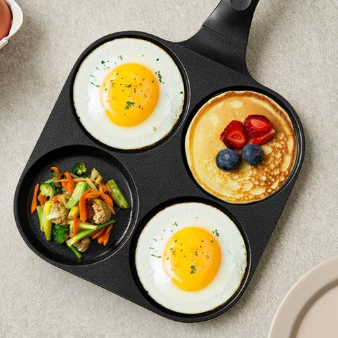 Comet Kichin 4 Gu Geupaen ( Indeoksyeon Use Neung ), 21 cm, 1 Pack (코멧 키친 4구 에그팬 (인덕션 사용 가능), 21cm, 1개)