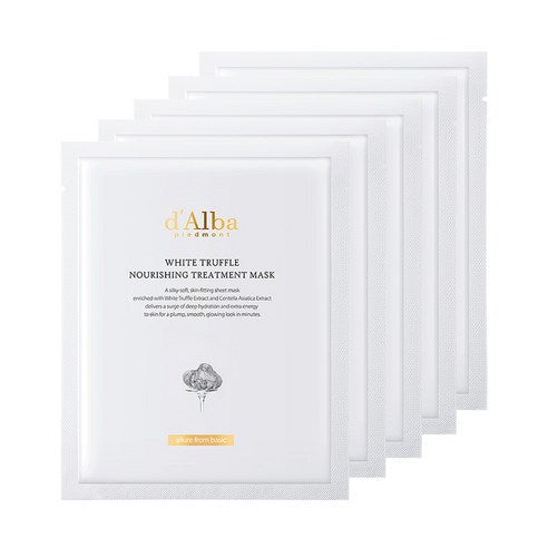 d'Alba White Teureopeul Neorising Treatment Mask 25 ml, 1 Pack , 5 Pack (달바 화이트 트러플 너리싱 트리트먼트 마스크 25ml, 1개입, 5개)