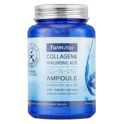 Pamseute Collagen & Hiaruronsan All-in-One Ampoule , 250 ml, 1 Pack (팜스테이 콜라겐 & 히아루론산 올인원 앰플, 250ml, 1개)