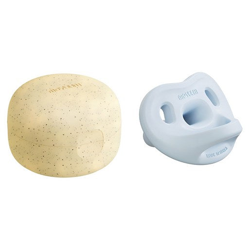 Moyum Olsilrikon Makarong Jjokjjok Nori Pack Jeotkkokji + Jeonyong Keseu , 1 Dangye (1~3 Pack ), Koteunbeulru , 1 Set (모윰 올실리콘 마카롱 쪽쪽 노리 젖꼭지 전용 케스 단계 코튼블루)