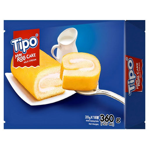 Ti Packets Mini Milk Flavor Cream Roll Cake 18 p, 360 g, 1 Pack (티)