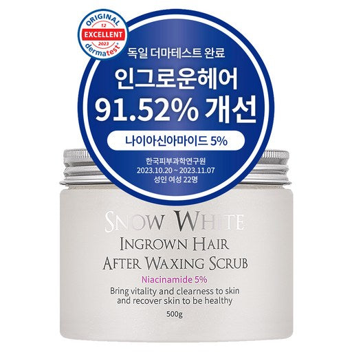 Byutiresipi Seunouhwateu Ingeuunheeo Peuteo Waksing Seukeureop , 500 g, 1 Pack (뷰티레시피 스노우화트 인그운헤어 프터 왁싱 스크럽)