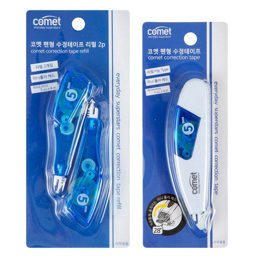 Komet Sujeongtepeu + Ripil 2 p, 1 Set (코멧 수정테프 리필)