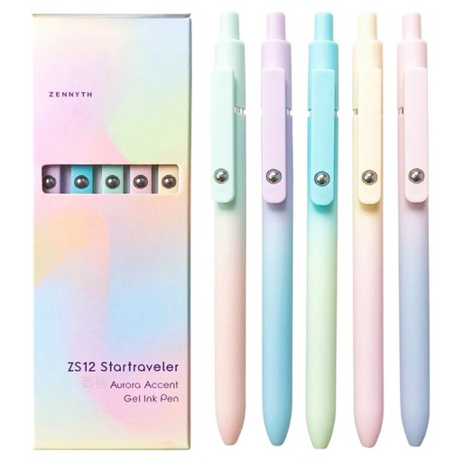 Wideuseuta Beonjiji Anh Kwik Dry Gel Pen 5 Types Set , 1 Set , Honhapsaeksang (위드스타 번지지 않 퀵 펜 혼합색상)