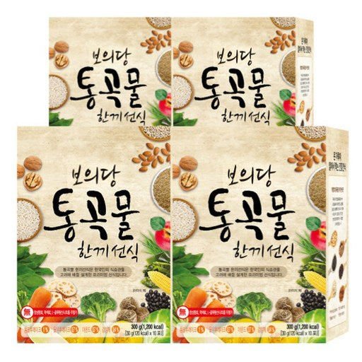 Bodang Whole Gokmul Kki Seonsikru , 4 Pack , 300 g (보당 곡물 끼 선식루)