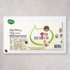 Clear Water Malkeunkong Tofu , 1 kg, 1 Pack (맑은물에 맑은콩 두부, 1kg, 1개)