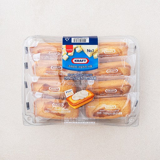 Samrip Keurepeuteu Jin Cream Cheese Hwinangsi , 45 g, 8 Pack , 1 Pack (삼립 크레프트 진 휘낭시)