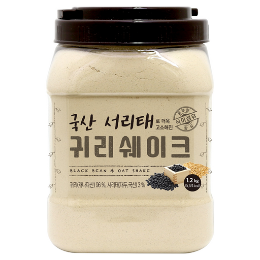 Taegwangseonsik Seoritae Deouk Gosohaejin Gwiriswekeu , 1.2 kg, 1 Pack (태광선식 서리태 더욱 고소해진 귀리쉐크)