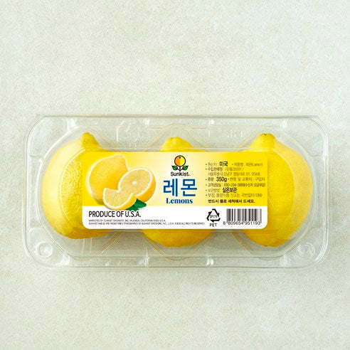 Sunkist American Lemon , 350 g, 1 Pack (썬키스트 미국산 레몬, 350g, 1개)