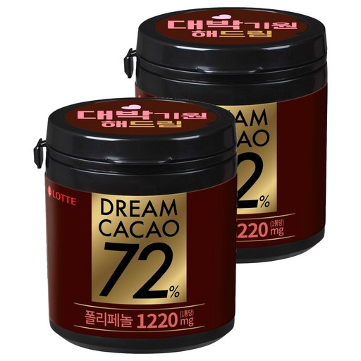 Lotte Welpudeu Deurimkakao 72% Chokolrit , 86 g, 2 Pack (웰푸드 드림카카오 초콜릿)