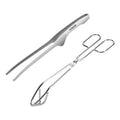 Bireu 304 Stainless Pinset Jubang Jipge + Samgak Wi Gogi Yori Jipge , 1 Set (비로르 304 스텐 핀셋 주방 집게 + 삼각 가위 고기 요리 집게, 1세트)
