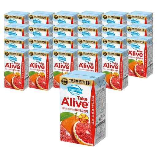 Denmakeu Tekeu Eolrabeu Beulreodeu Orange Juseu , 120 ml, 24 Pack (덴마크 테크 얼라브 블러드 주스)