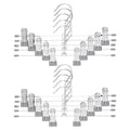 Comet Hom Nonseulrip Koting Hoejeonhyeong Chimabajigeol , Geure , 10 Pack (코멧 홈 논슬립 코팅 회전형 치마바지걸이, 그레이, 10개)