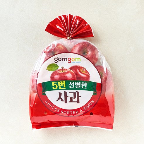 Nonghyup Daily Apple , 1 kg(5~7 Pack ), 1 Pack (곰곰 5번 선별한 맛있는 사과, 1개, 1.5kg(7~10입))