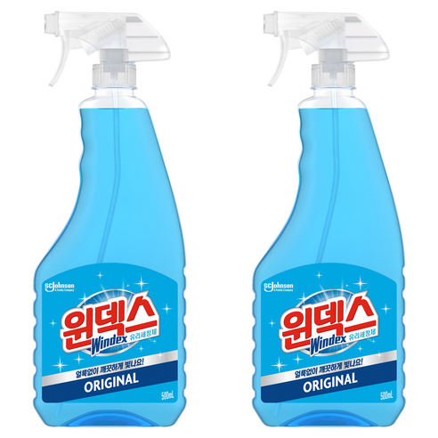 Windekseu Bunmugihyeong Yuri Set Jeongje , 500 ml, 2 Pack (윈덱스 분무기형 유리세정제, 500ml, 2개)