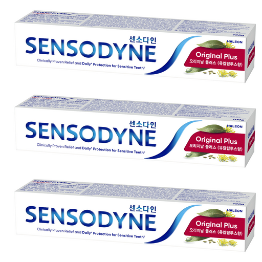 Sensodain Orijinal Peulreoseu Chiyak , 100 g, 3 Pack (센소다인 오리지날 플러스 치약)