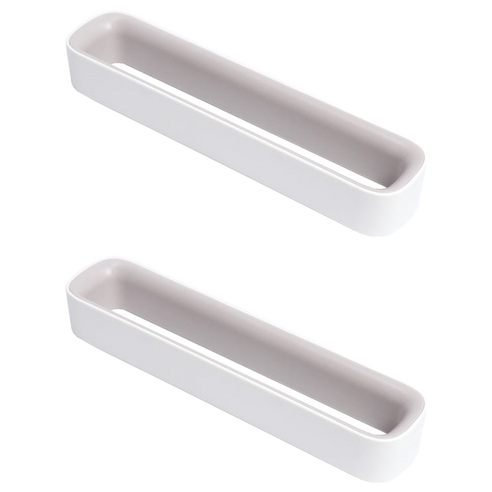 Ribinghomdite Hom Jeopchaksik Seulripeo Geol Stand , White , 2 Pack (리빙홈디테일 홈 접착식 슬리퍼 걸이 거치대, 화이트, 2개)