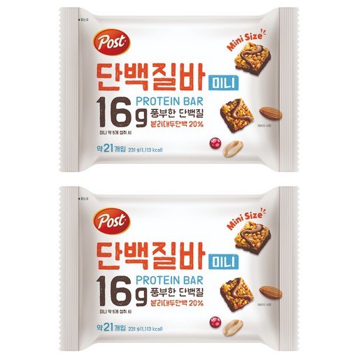Packets Seuteu Protein Ba Mini 21 p, 231 g, 2 Pack (스트 바)